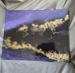 Подарочный модуль часы и картина из смолы ручная работа