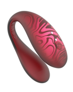 Вибромассажер для пар TWIN+ с управлением через приложение красный