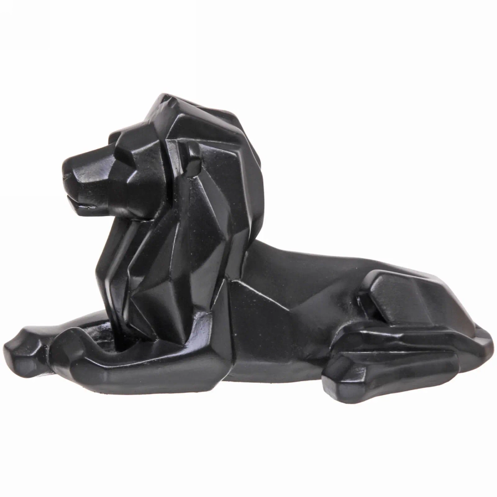 Статуэтка из гипса «Лев Оригами» 35*20см чёрный