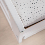 Кровать, 90х200, Бонни, детская, из сосны с выдвижным спальным местом и 2 основаниями, белая, Dipriz