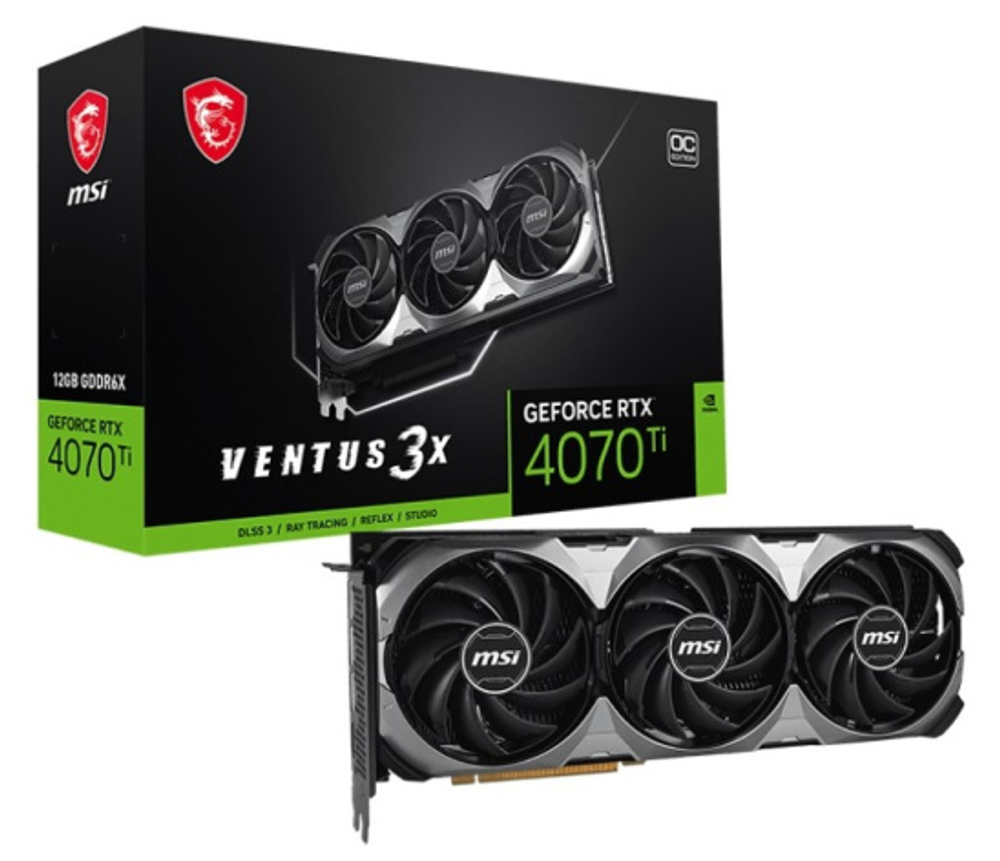 Видеокарта MSI GeForce RTX 4070 Ti (RTX 4070 Ti VENTUS 3X E1 12G OC)