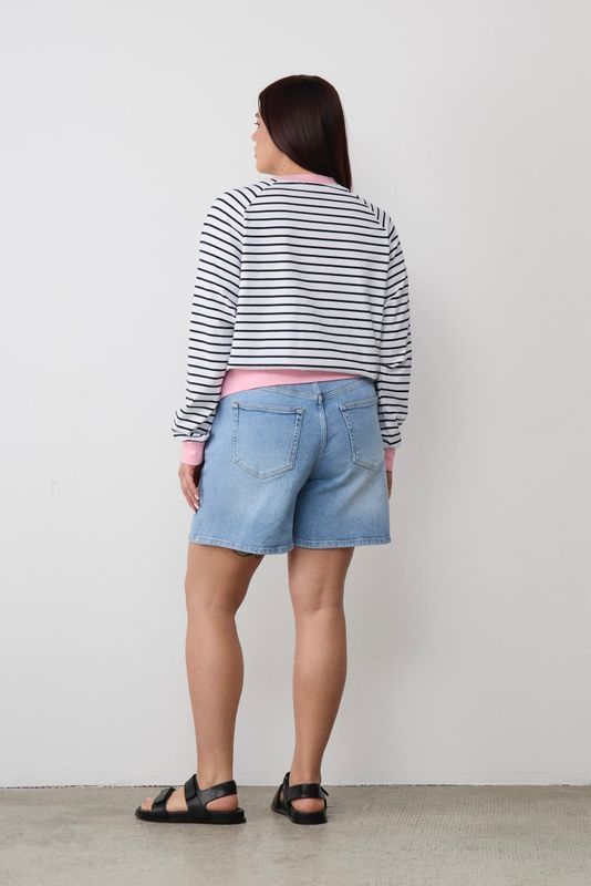 Шорты из денима на резинке, голубой