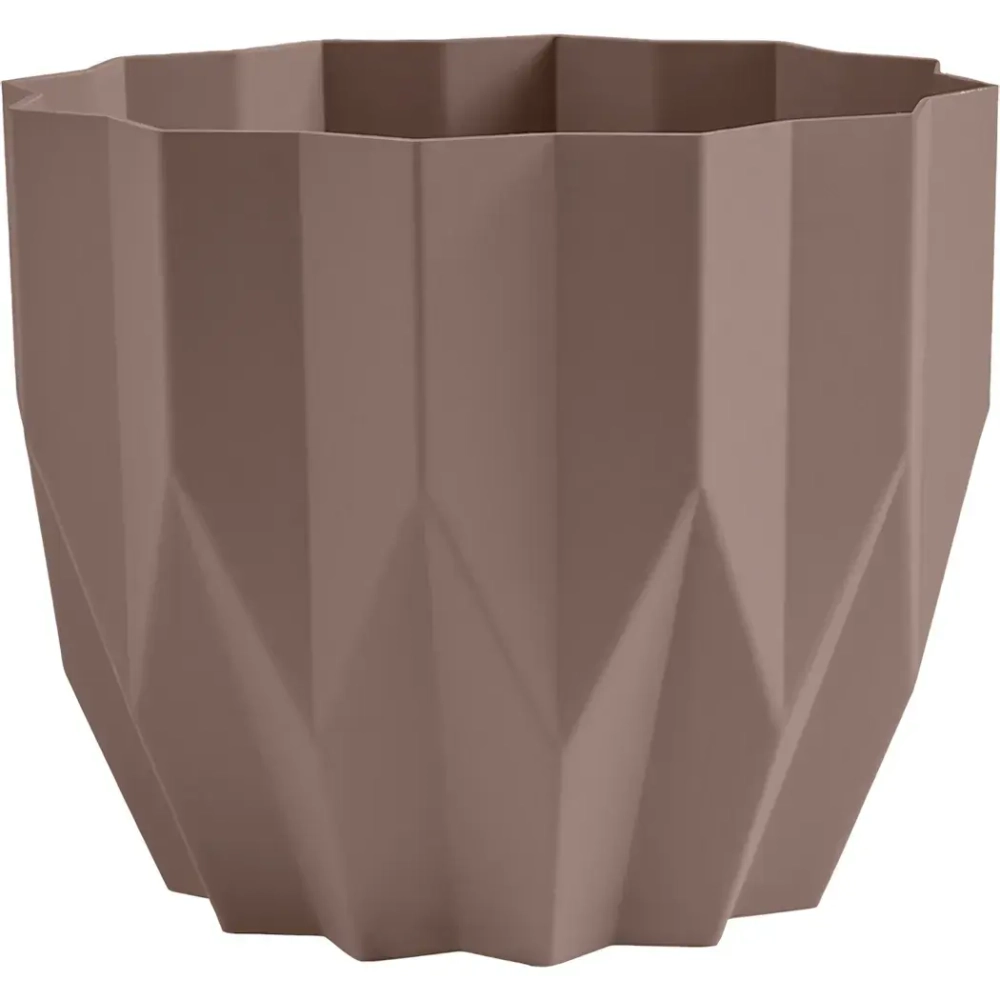 Кашпо для цветов пластиковое 3л d-20см «Геометрия» Мокачино