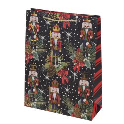 GAEM Пакет подарочный L (бумага 210г/м2, блок 12шт), L30 W12 H40 см, 4в.