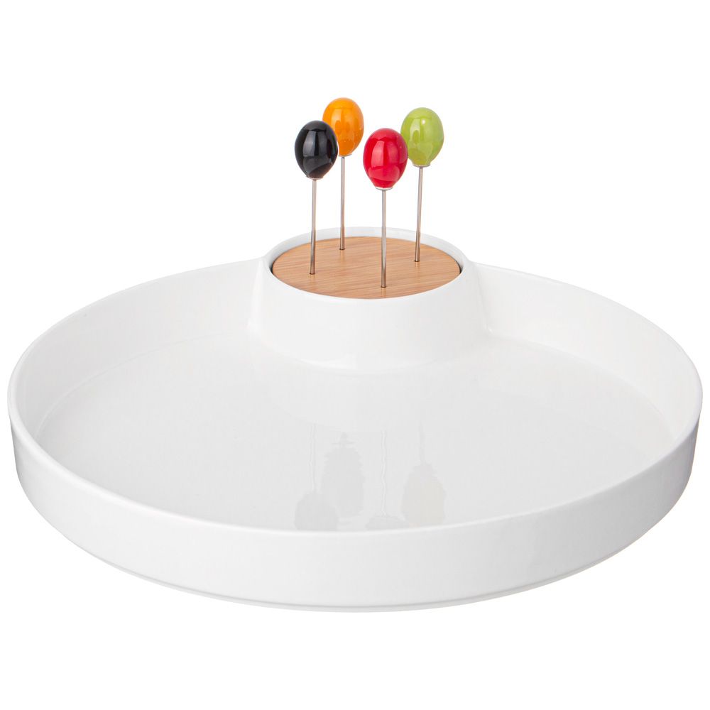 МЕНАЖНИЦА LEFARD "NATIVE" 2 СЕКЦИИ 32*28*3,5 СМ, 4 ВИЛОЧКИ (КОР=8НАБ.)