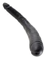 Чёрный двусторонний дилдо 16  Tapered Double Dildo - 40,6 см.