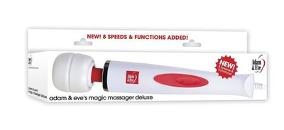 Белый проводной жезловый вибратор Magic Massager Deluxe (Цвет: белый)
