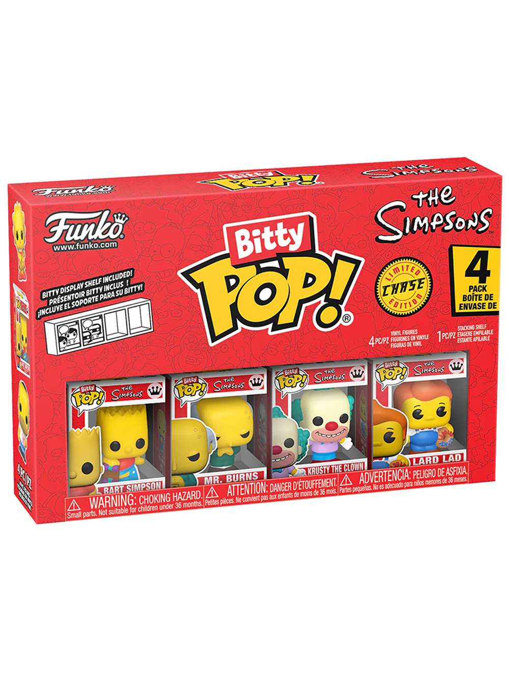 Фигурка Funko Bitty POP! Simpsons Bart+Mr. Burns+Krusty+Сhase (1 of 4) 4PK 85707