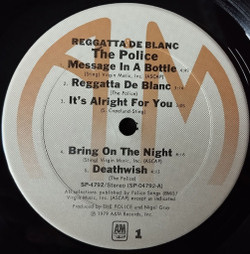 Винтажная виниловая пластинка LP The Police Reggatta De Blanc (USA 1979) Does Everyone Stare