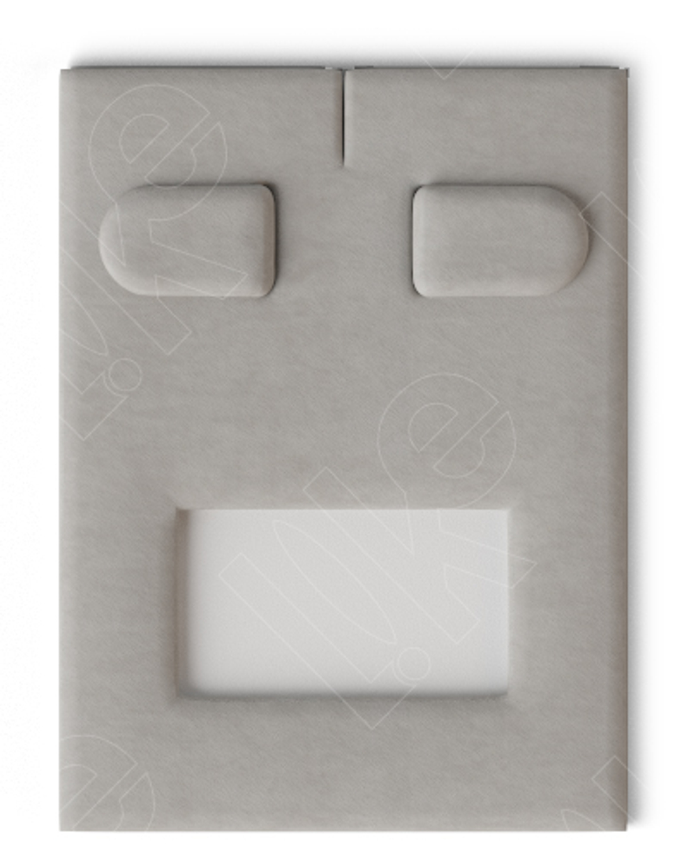 Вкладыш 08/наклонный/для серег/2 язычка/окошко для бирки/прорезь для нитки