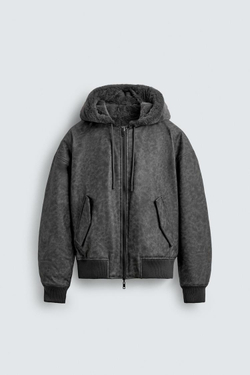 ZARA БОМБЕР REVERSIBLE, АНТРАЦИТОВО-СЕРЫЙ