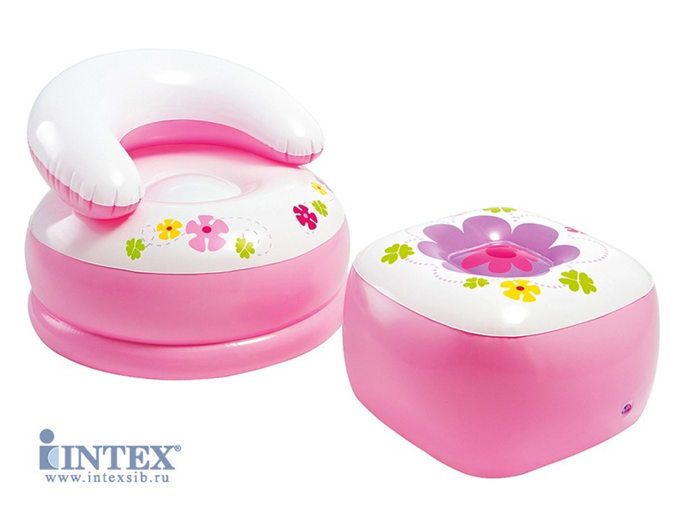 Игровой центр дом Принцесса с креслом и пуфиком 124 х 109 х 122 см.