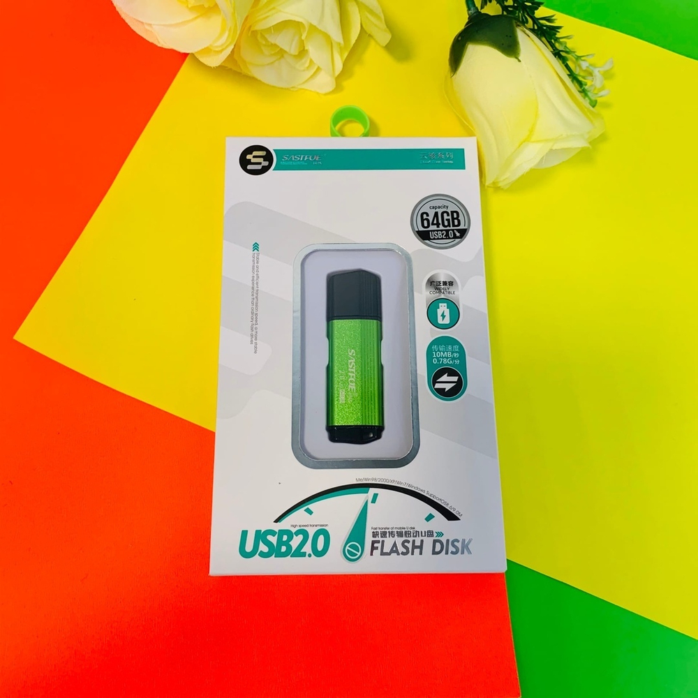 USB Флешка 64GB Sastfoe, USB 2.0, зеленая АКЦИЯ