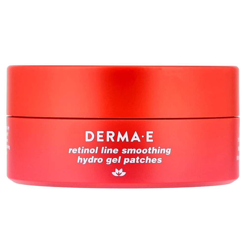 DERMA E, Разглаживающие гидрогелевые патчи с ретинолом, для всех типов кожи, 60 гелевых патчей