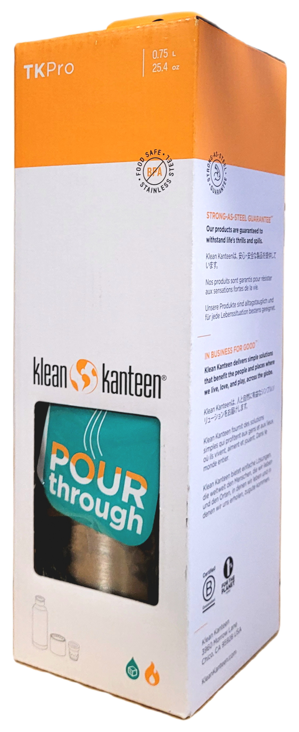 Термос Klean Kanteen Insulated TKPro 25oz (750 мл, в коробке) Brushed Stainless