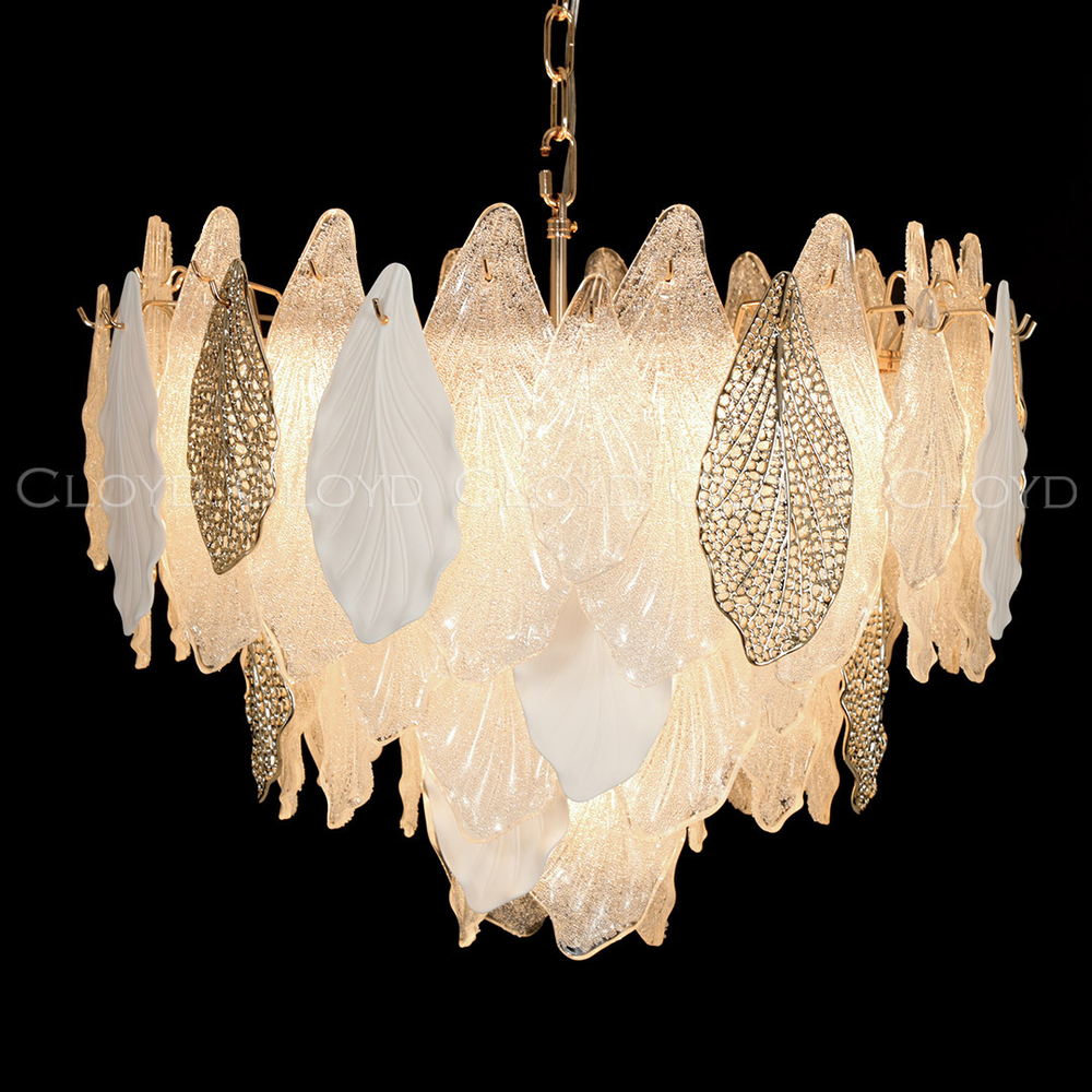 Люстра Cloyd SENEGAL-A C15 / Ø60 см - с золотыми листьями - золото (арт.10366)