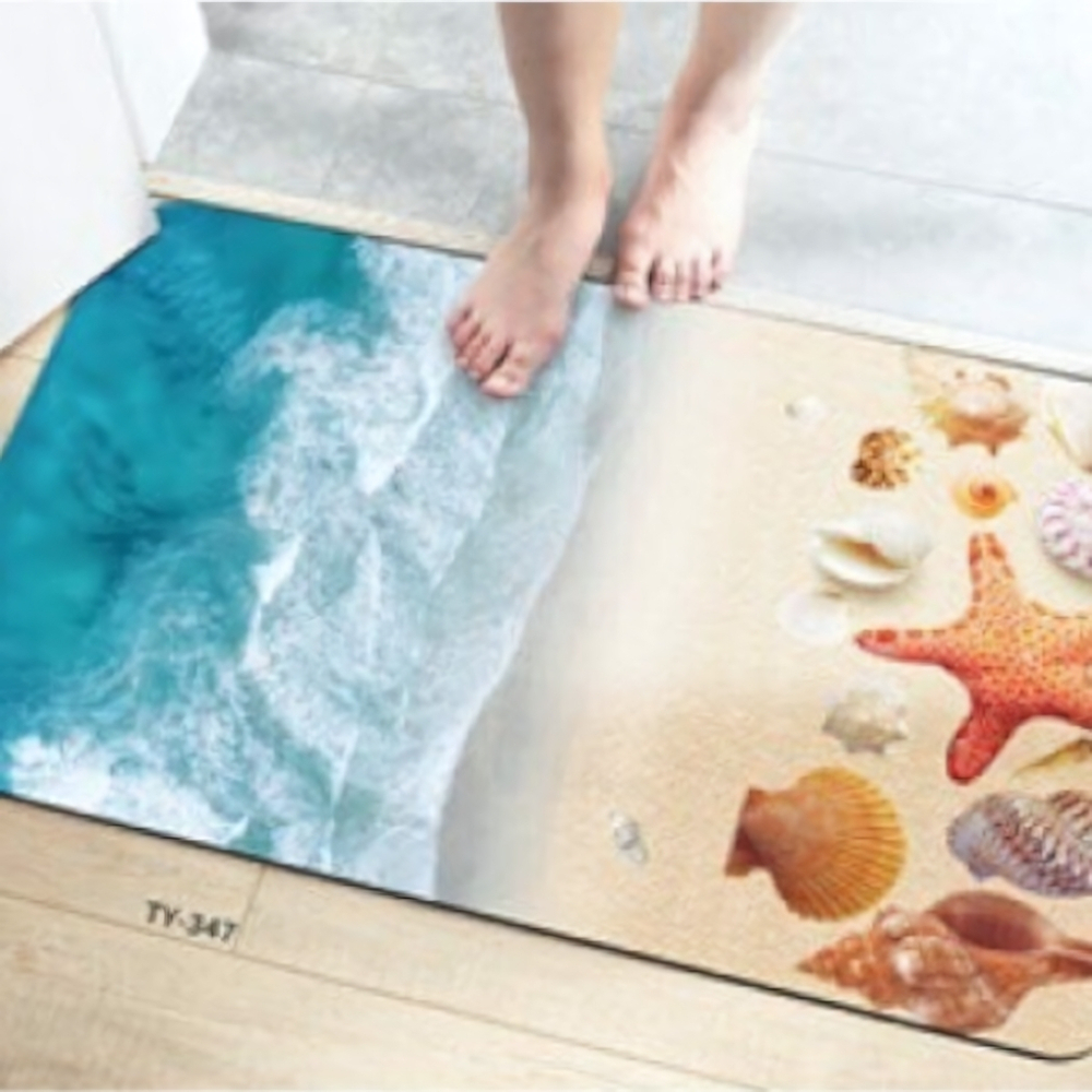 Коврик для ванной комнаты ZALEL 45х75 противоскользящее покрытие GZN-347