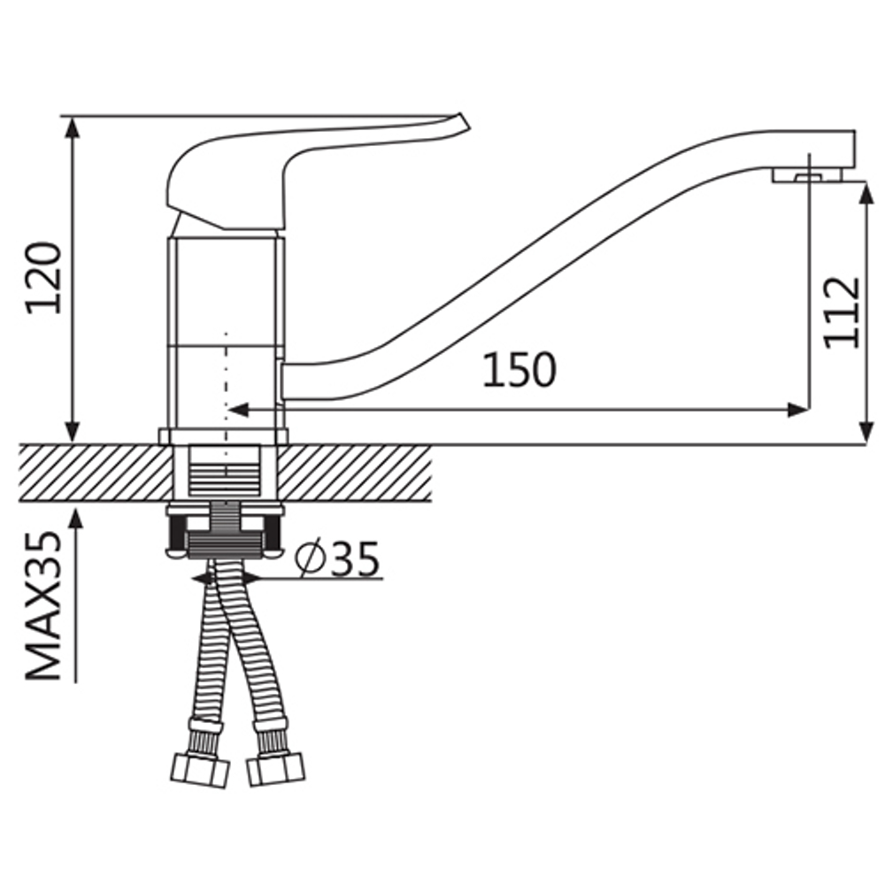 Смеситель для кухни Oute T104 T10403B
