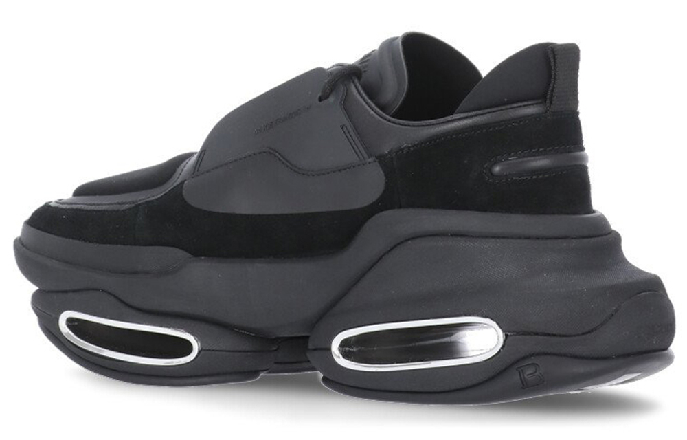 BALMAIN Leather Low top Chunky Sneakers Men"s Black
