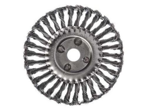 Щетка металл. ЕРМАК для УШМ 175мм/22мм крученая дисковая (30шт/кор)