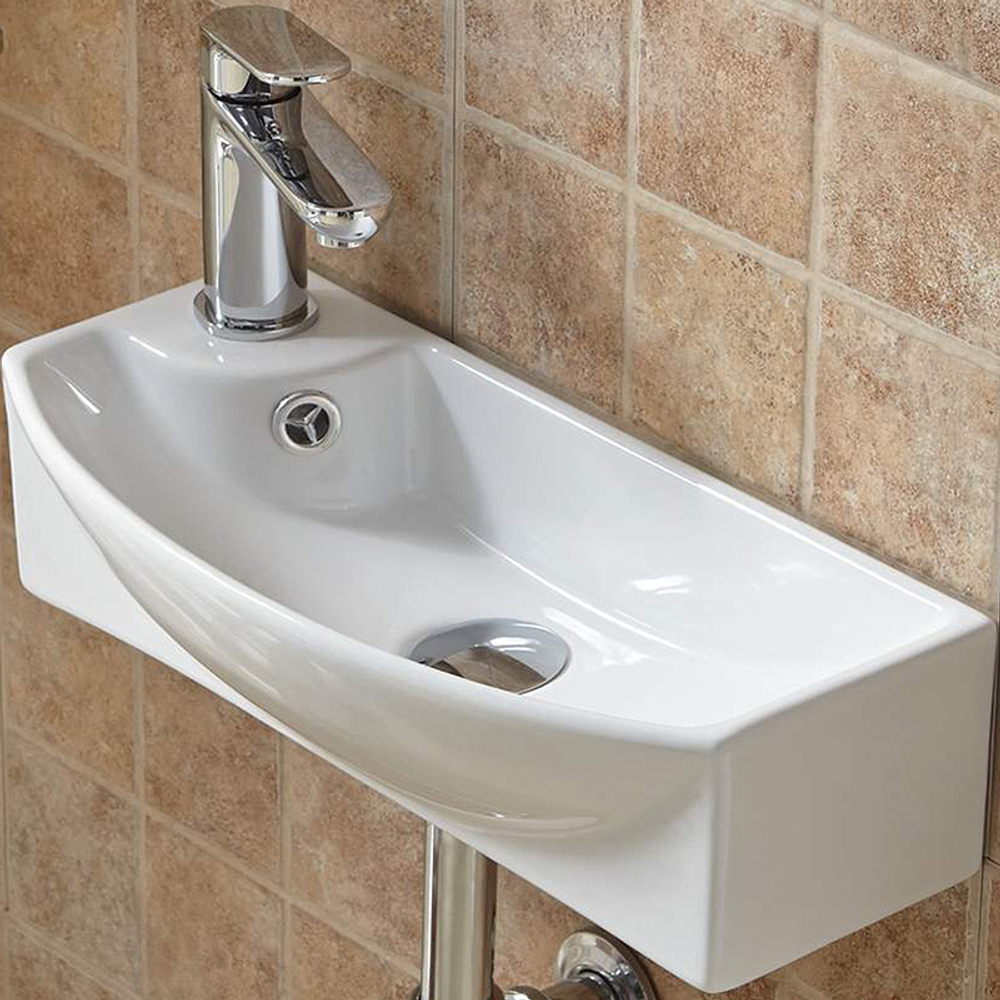 Раковина WeltWasser Aisbach 7946 GL-WT L 45 10000008694 Белая глянцевая