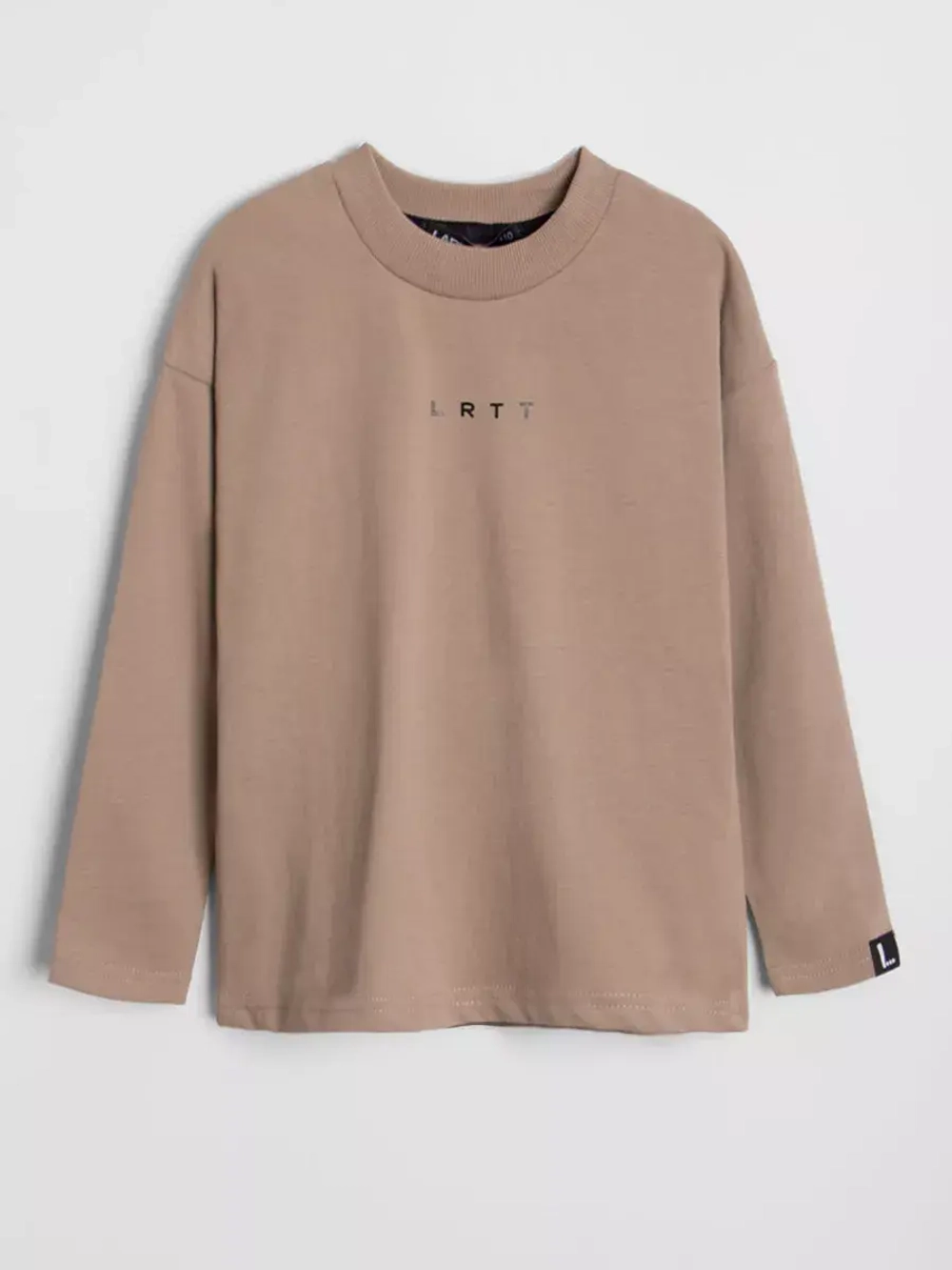 Бежевый лонгслив оверсайз для мальчика