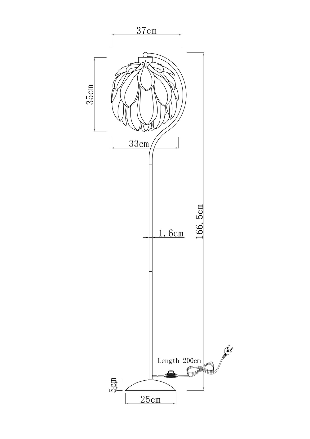 Торшер Moderli V11013-F Flake