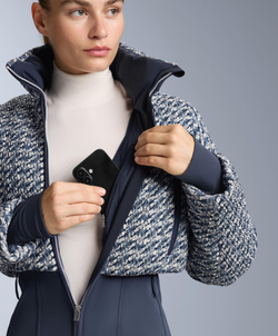 Oysho Водонепроницаемый комбинезон MINARDI PIUME SKI с утеплителем из ткани Twist, темно-синий