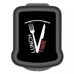 Контейнер для бутербродов с декором 170х42 мм (черный)