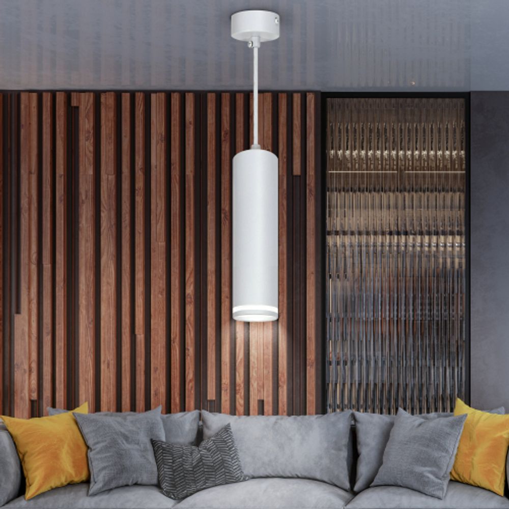 Светильник подвесной (подвес) ЭРА PL16 WH MR16/GU10, белый, потолочный, цилиндр | Подвесные светильники