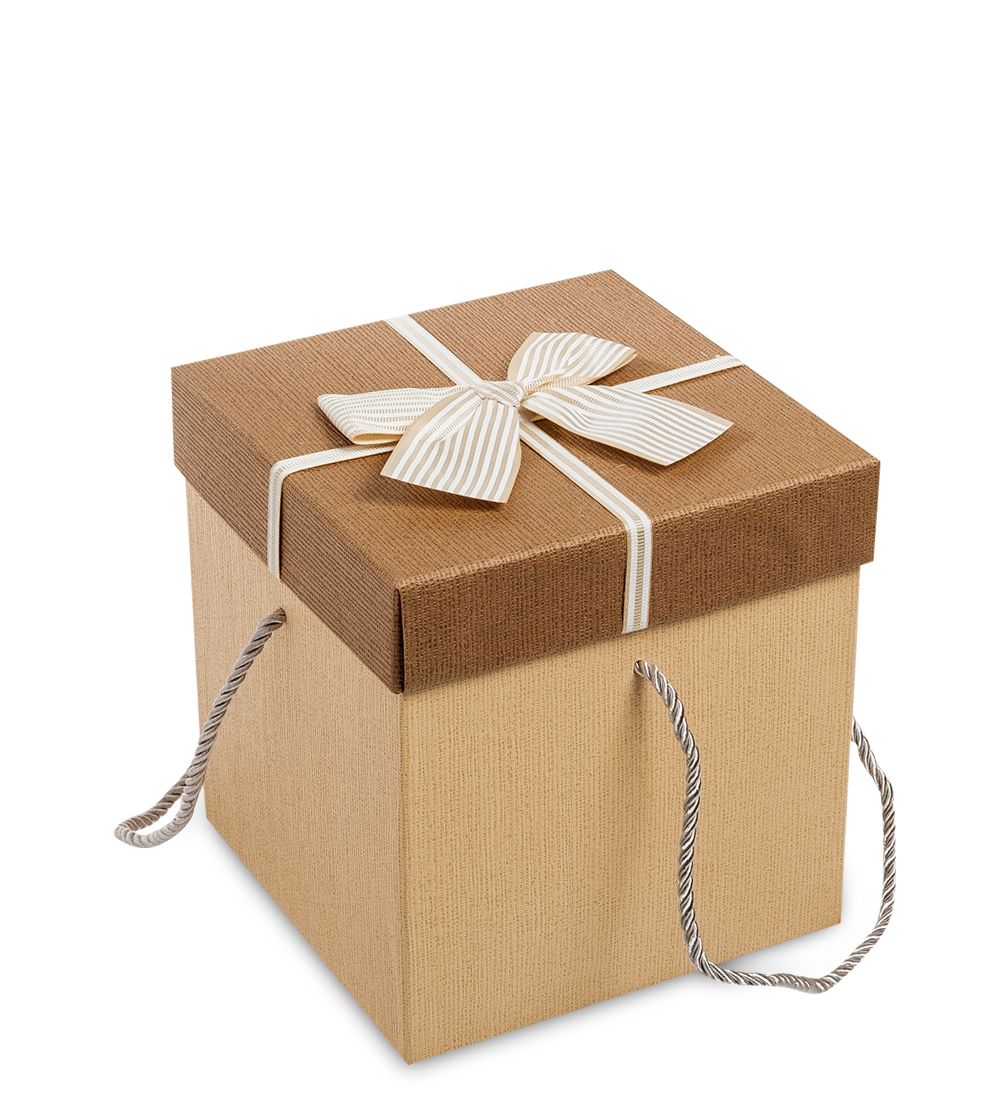 WG-21/2-B Коробка подарочная «Куб» цв.беж./коричн.