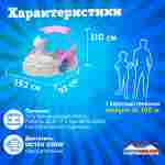Семейная электрическая лодка-катамаран «Бело-розовый лебедь», 1+1