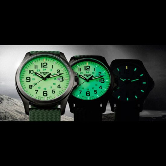 Швейцарские тактические часы Traser P67 OFFICER PRO GUNMETAL Lime 107424