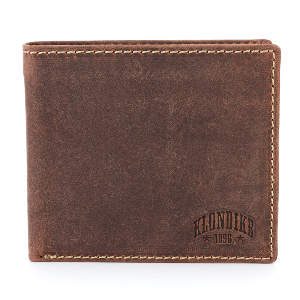 Фото бумажник KLONDIKE Yukon натуральная кожа в коричневом цвете в фирменной коробке с гарантией