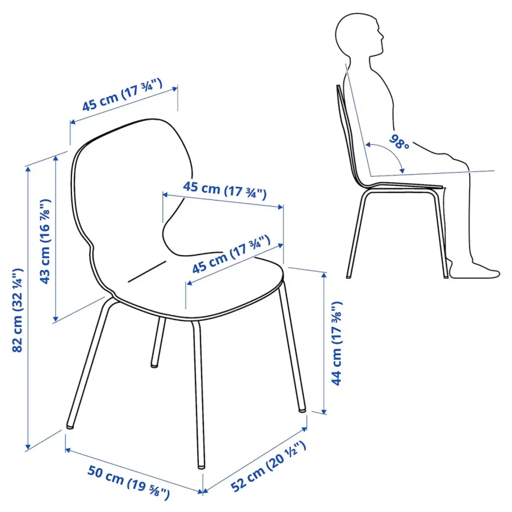 Стул - IKEA SIGTRYGG/SEFAST, 82х52х50 см, бежевый/металлик, ИКЕА