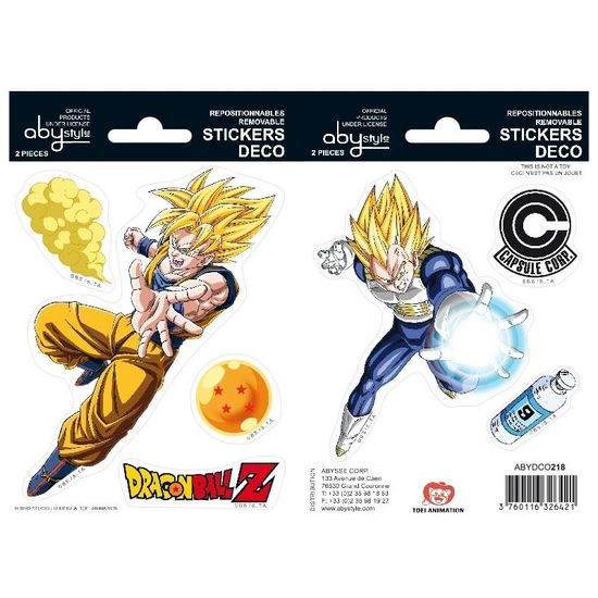 Наклейки Dragon Ball DBZ Goku-Vegeta 16x11cm 2 sheets ABYDCO218