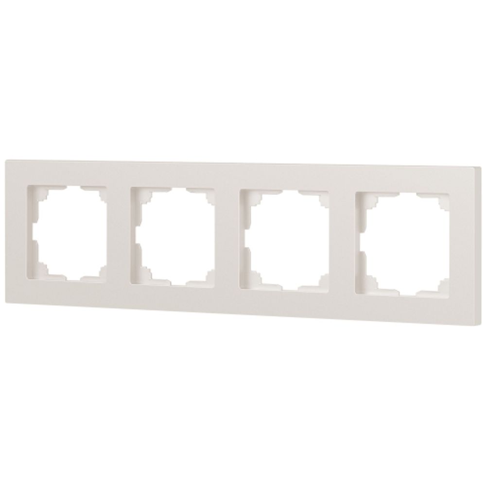 Рамка для розеток и выключателей Intro Accent 6-504-06 на 4 поста, СУ, перламутр | Intro