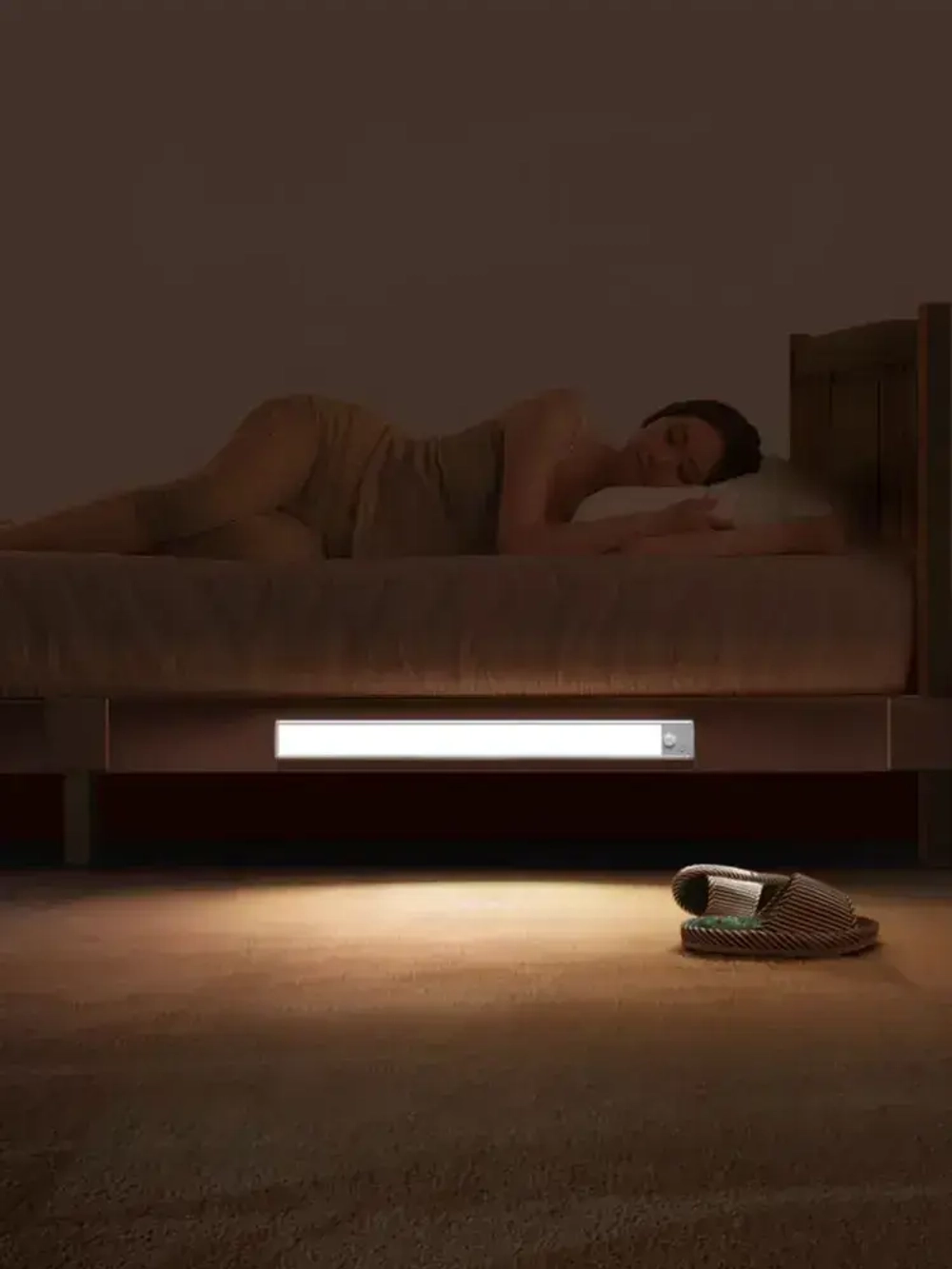 Беспроводной светодиодный светильник с датчиком движения на клипсах, настенный, потолочный, 300 мм, лампа на аккумуляторе (белый 3000-6000К)