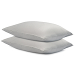 Набор из двух наволочек  из умягченного сатина серого цвета из коллекции essential, 50х70 см