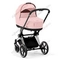 Коляска для новорожденных Cybex Priam IV Peach Pink шасси Chrome Black