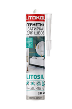 LITOSIL санитарный силиконовый герметик-затирка СВЕТЛО-СЕРЫЙ 280мл