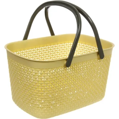 Корзинка хозяйственная с ручками «ЛЕРБЕРГ», цвет желтый, 32.5*23*18.5см