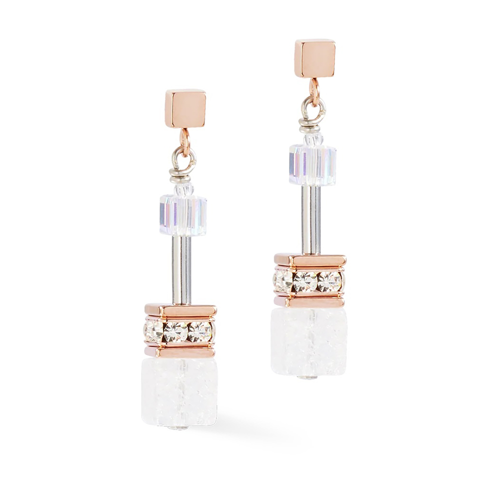 Серьги White-Rose Gold Coeur de Lion
