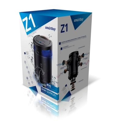 Портативна колонка SmartBuy Z1, 74Вт, 4.1, IPX5, Bluetooth, MP3, FM-радио, караоке