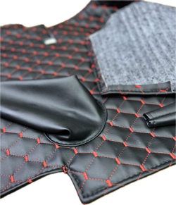 Коврик под рычаги КПП УАЗ 452, 3303 (красная нить Рубин)