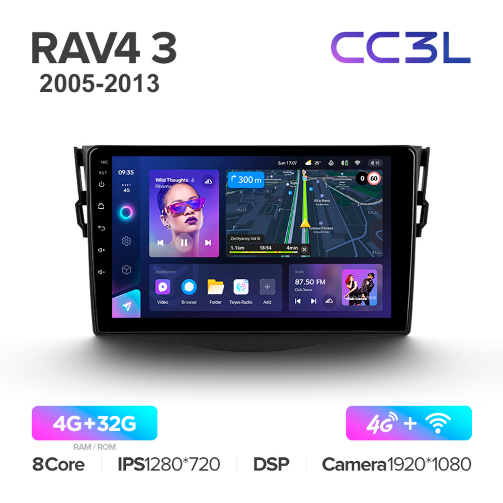 Teyes CC3L 9"для Toyota RAV4 2005-2013