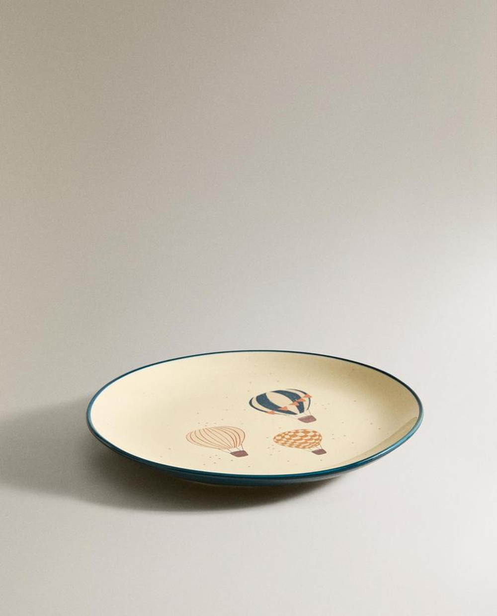 ZARA HOME ДЕТСКАЯ ТАРЕЛКА ИЗ КЕРАМИКИ «ВОЗДУШНЫЕ ШАРЫ», РАЗНОЦВЕТНЫЙ