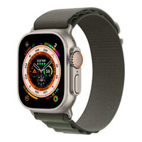 Apple Watch Ultra, 49 мм, GPS + Cellular, корпус из титана, ремешок Alpine зеленого цвета (MQE23/MQFN3/MQFP3)