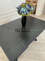 Кухонный раскладной стол "Хилтон", черный мрамор