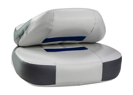 Кресло мягкое складное Pro Angler, обивка винил, цвет серый/угольный/синий, Marine Rocket